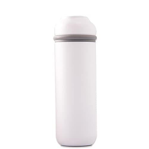 Amazcolor 19 oz Vacuum Insulated Water Bottle, Double Insulatedinsulated water bottle that stays hot or cold for 6 hoursCeramic Coated Water Bottle for Office, School, Travel (white)