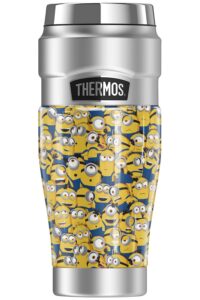 thermos minions official group pattern stainless king stainless steel travel tumbler, vacuum insulated & double wall, 16oz