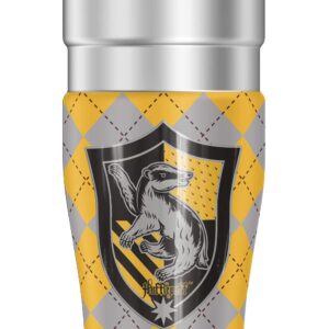 THERMOS Harry Potter Hufflepuff Plaid Sigil, STAINLESS KING Stainless Steel Travel Tumbler, Vacuum insulated & Double Wall, 16oz