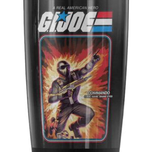 Logovision G.I. Joe Snake Eyes Card Stainless Steel Tumbler 20 oz Coffee Travel Mug/Cup, Vacuum Insulated & Double Wall with Leakproof Sliding Lid | Great for Hot Drinks and Cold Beverages