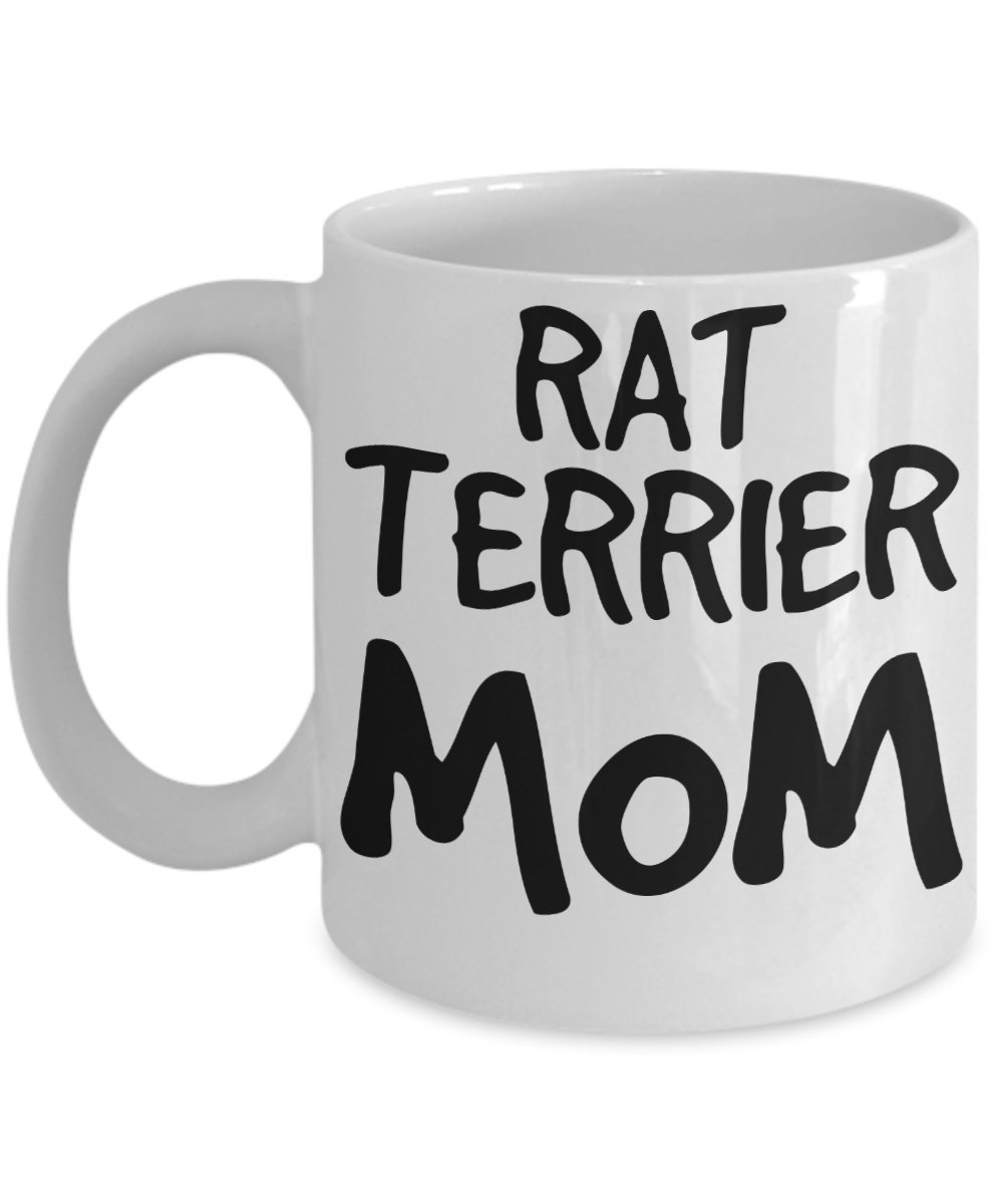 Rat Terrier Mom Mug - White 11oz Ceramic Tea Coffee Cup - Perfect For Travel And Gifts