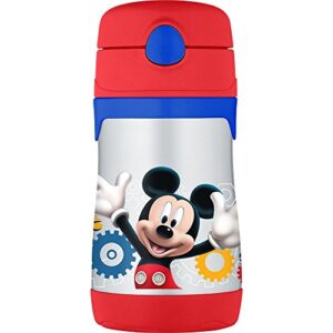 thermos vacuum insulated stainless steel 10-ounce straw bottle, mickey mouse clubhouse
