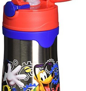 Thermos Vacuum Insulated Stainless Steel 10-Ounce Straw Bottle, Mickey Mouse Clubhouse