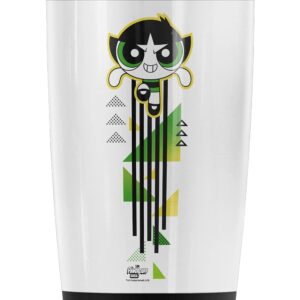 Logovision Powerpuff Girls Buttercup Streak Stainless Steel Tumbler 20 oz Coffee Travel Mug/Cup, Vacuum Insulated & Double Wall with Leakproof Sliding Lid | Great for Hot Drinks and Cold Beverages