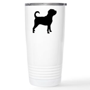 cafepress puggle dog stainless steel travel mug stainless steel travel mug, insulated 20 oz. coffee tumbler