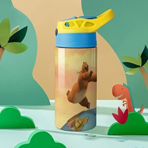 YSFyinee Grizzy The Lemmings Jungle Water Bottle Vacuum Insulated Stainless Steel Cup With Straw Thermoses