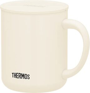 thermos jdg-451c mwh vacuum insulated mug, 15.2 fl oz (450 ml), milk white