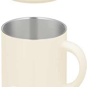 Thermos JDG-451C MWH Vacuum Insulated Mug, 15.2 fl oz (450 ml), Milk White