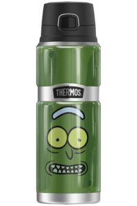 rick and morty im pickle rick thermos stainless king stainless steel drink bottle, vacuum insulated & double wall, 24oz