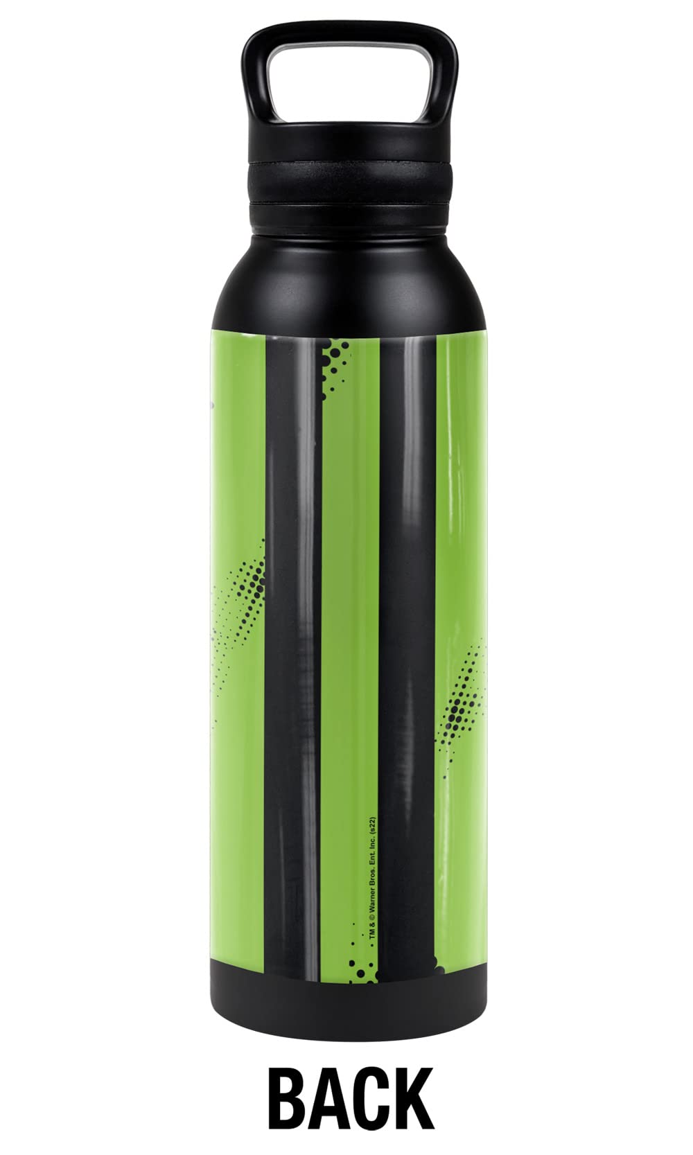 Beetlejuice OFFICIAL Beetle Worm 24 oz Insulated Canteen Water Bottle, Leak Resistant, Vacuum Insulated Stainless Steel with Loop Cap, Black