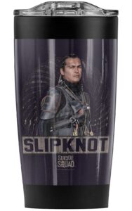 logovision suicide squad slipknot rope stainless steel tumbler 20 oz coffee travel mug/cup, vacuum insulated & double wall with leakproof sliding lid | great for hot drinks and cold beverages