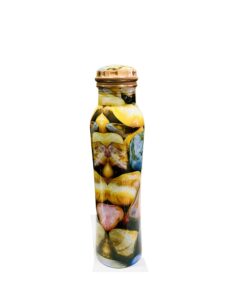 gavya international copper water bottle 34 oz joint free ayurveda health for travelling purpose storage drinking water bottle, yoga thanks giving gift christmas capacity 1 liter