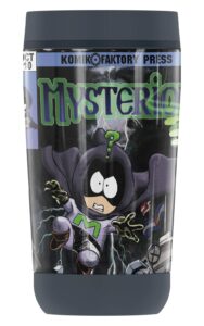 thermos south park mysterion comic guardian collection stainless steel travel tumbler, vacuum insulated & double wall, 12 oz.