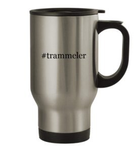 knick knack gifts #trammeler - 14oz stainless steel travel mug, silver