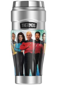 thermos star trek next generation crew stainless king stainless steel travel tumbler, vacuum insulated & double wall, 16oz