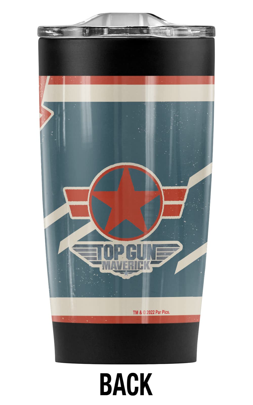 Logovision Top Gun: Maverick Top Gun Maverick Eagle Stainless Steel 20 oz Travel Tumbler, Vacuum Insulated & Double Wall with Leakproof Sliding Lid