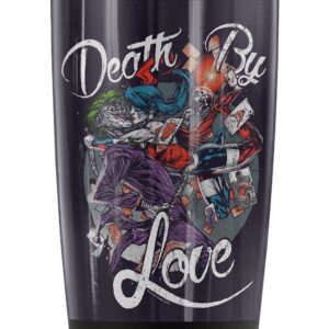 Harley Quinn Joker Death By Love Stainless Steel Tumbler 20 oz Coffee Travel Mug/Cup, Vacuum Insulated & Double Wall with Leakproof Sliding Lid | Great for Hot Drinks and Cold Beverages