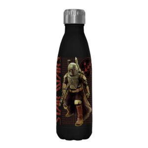 star wars grid 17 oz stainless steel water bottle, 17 ounce, multicolored