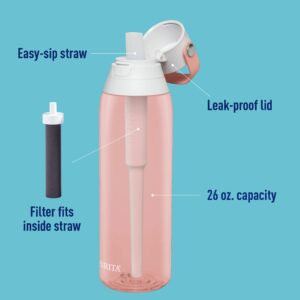 Brita Insulated Filtered Water Bottles with Straw, Reusable, BPA Free Plastic