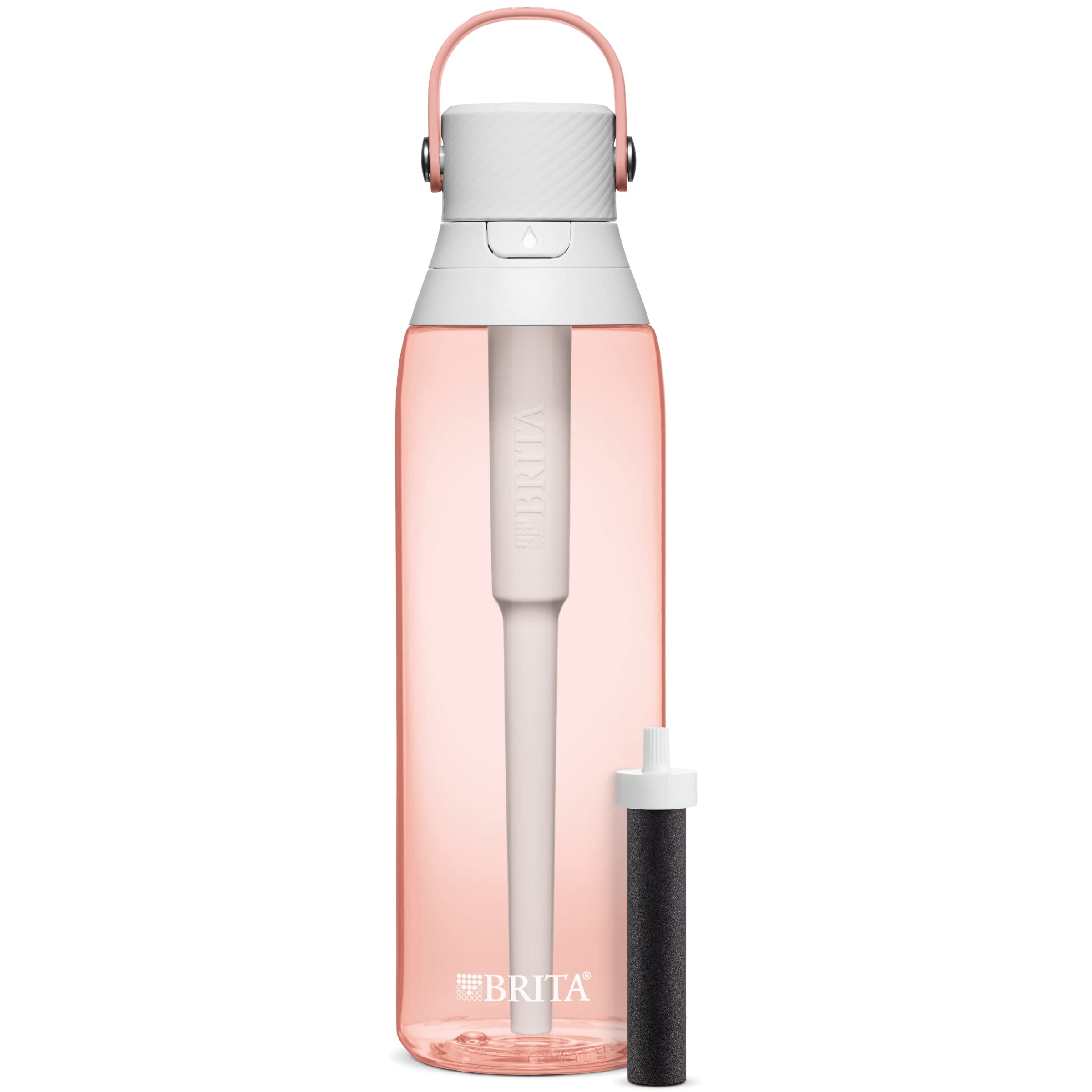 Brita Insulated Filtered Water Bottles with Straw, Reusable, BPA Free Plastic