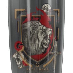 Harry Potter Gryffindor Magicial Mischief Level Up Crest Stainless Steel 20 oz Travel Tumbler, Vacuum Insulated & Double Wall Leakproof Sliding Lid