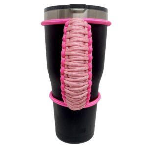 creating unique designs handmade elastic tumbler handles 20 30 32 40 oz (handle only) (rose pink, neon pink)