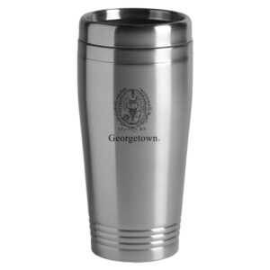 lxg, inc. georgetown university - 16-ounce travel mug tumbler - silver