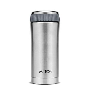 Milton Optima Double Walled Vacuum Insualted Food Flask, Soup Flask, Food Container, 420 ml | 14 oz | Hot and Cold for Long Hours, 18/8 Stainless Steel, Rust and Leak-Proof, BPA-Free | Silver