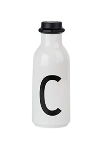 design letters to go personal water bottle (available in a-z) | 17 oz unbreakable cute sports water bottle | reusable water bottle for kids and adults | bpa, bps-free, leak-proof and drop-safe