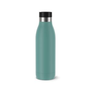 tefal bludrop water bottle, reusable stainless steel bottle, hot and cold drinks, dishwasher-safe, leak-proof, 0.5 l, green