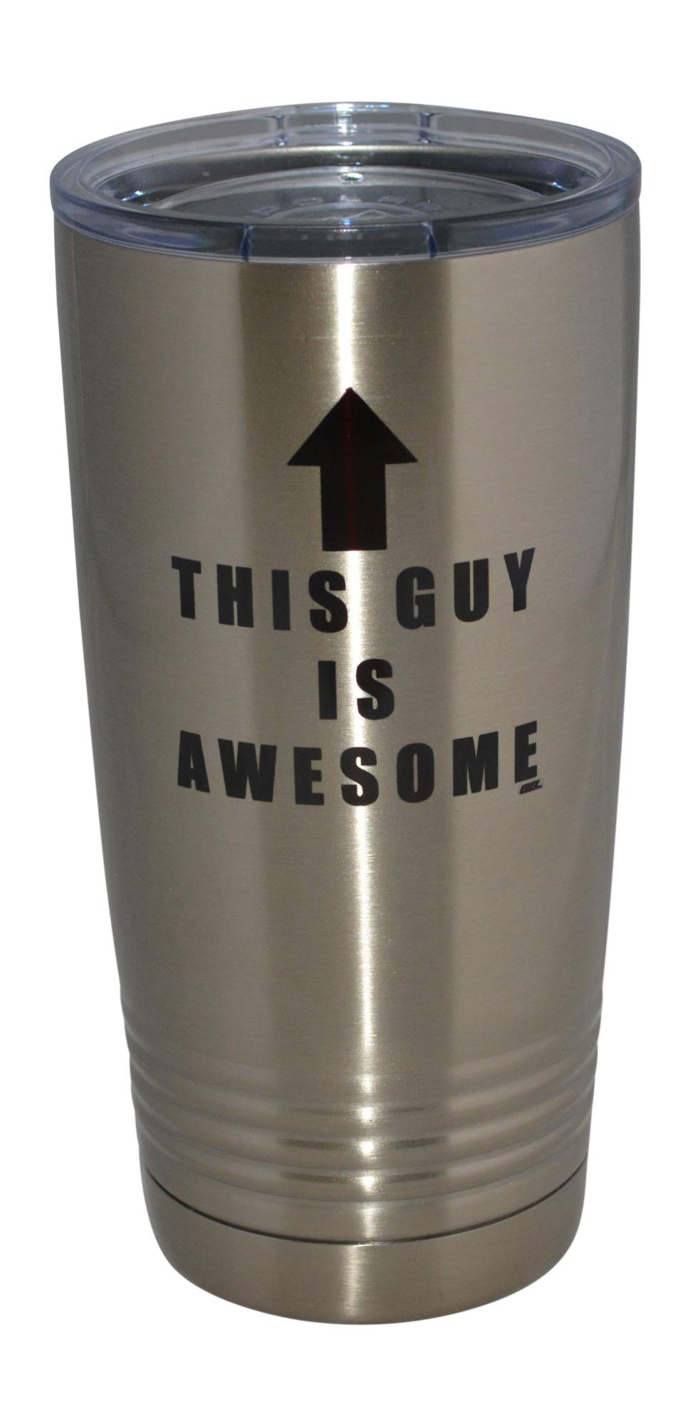 Rogue River Tactical Funny This Guy is Awesome 20 Oz Travel Tumbler Mug Cup w/Lid Stainless Steel Sarcastic Work