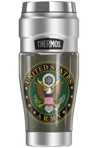 thermos army official u.s. army united states army eagle logo stainless king stainless steel travel tumbler, vacuum insulated & double wall, 16oz