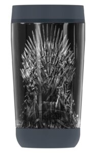 thermos game of thrones iron throne metallic photo guardian collection stainless steel travel tumbler, vacuum insulated & double wall, 12 oz.