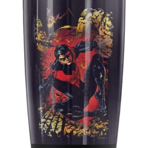 Logovision Batman Nightwing New 52 Cover #1 Stainless Steel Tumbler 20 oz Coffee Travel Mug/Cup, Vacuum Insulated & Double Wall with Leakproof Sliding Lid | Great for Hot Drinks and Cold Beverages