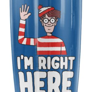 Logovision Where's Waldo Im Right Here Stainless Steel Tumbler 20 oz Coffee Travel Mug/Cup, Vacuum Insulated & Double Wall with Leakproof Sliding Lid | Great for Hot Drinks and Cold Beverages