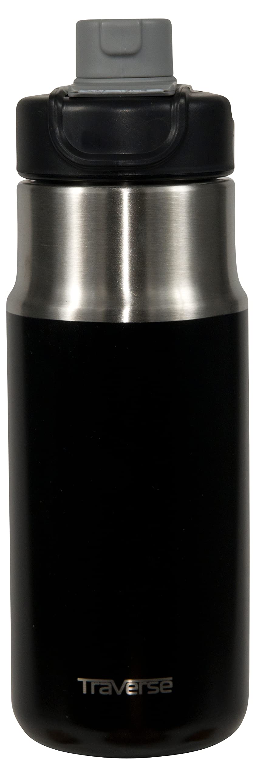 COOL GEAR 25 oz Stainless Steel TRAVERSE Bottle with Sipper Lid - Black