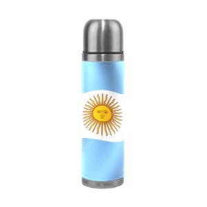 senya double wall vacuum insulated stainless steel water bottle argentina flag leak proof sports coffee maker thermos