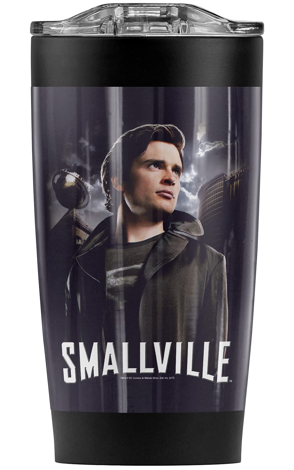 Logovision Smallville Out of The Shadows Stainless Steel Tumbler 20 oz Coffee Travel Mug/Cup, Vacuum Insulated & Double Wall with Leakproof Sliding Lid | Great for Hot Drinks and Cold Beverages