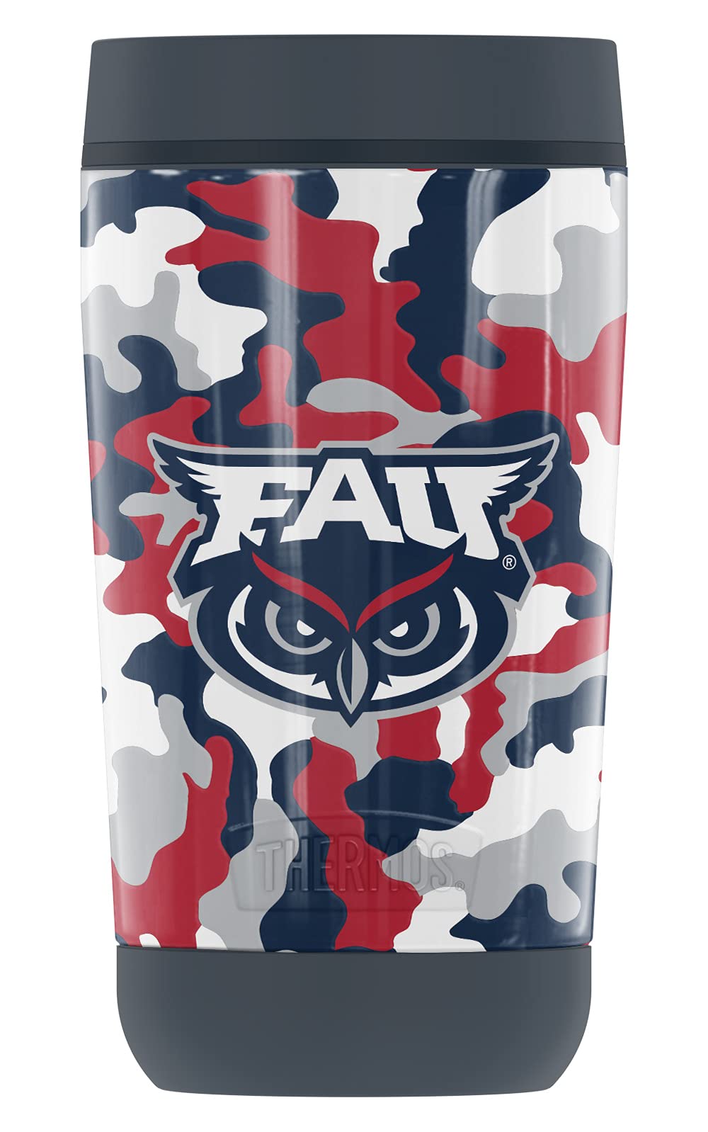 THERMOS Florida Atlantic University OFFICIAL Camo GUARDIAN COLLECTION Stainless Steel Travel Tumbler, Vacuum insulated & Double Wall, 12 oz.