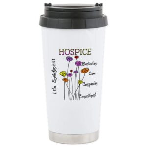 cafepress hospice stainless steel travel mug stainless steel travel mug, insulated 20 oz. coffee tumbler