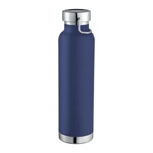 personalized thor copper vacuum insulated bottles - 22oz custom bottle for personal or corporate images logos and text (navy)