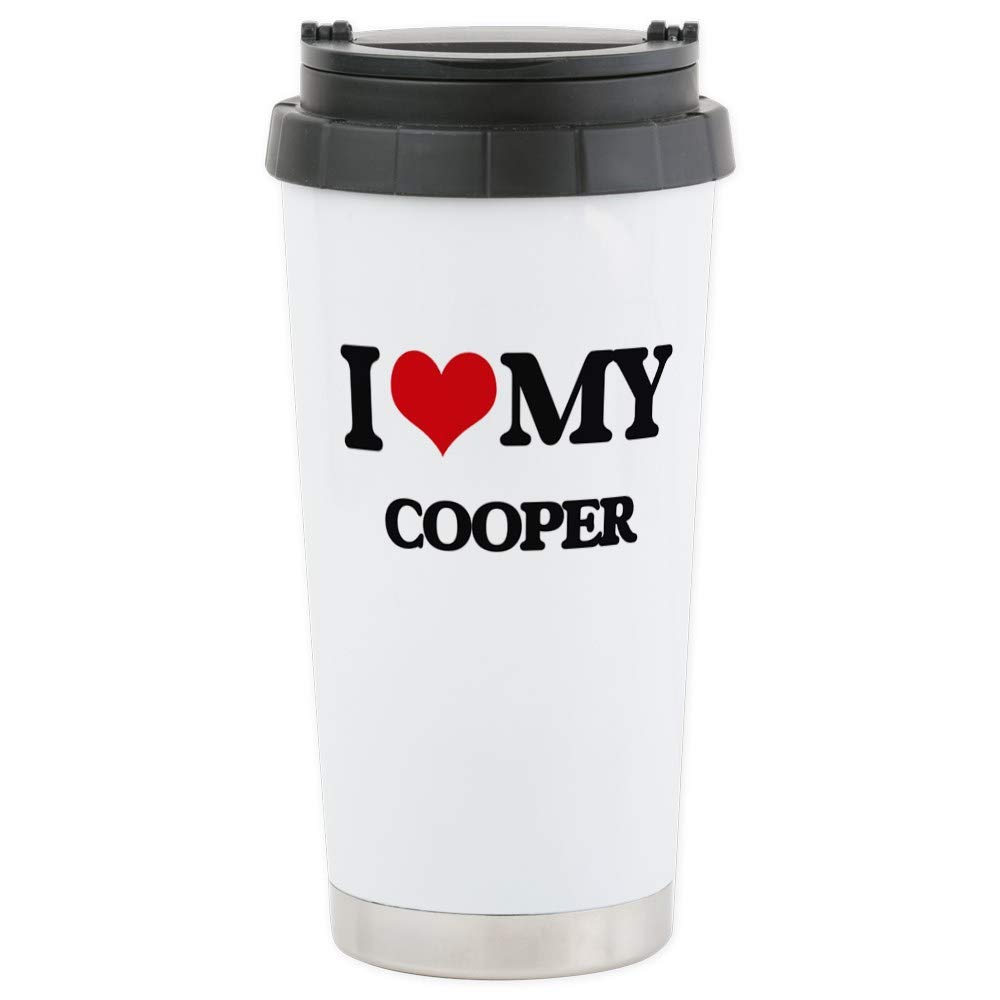 CafePress I Love My Cooper Stainless Steel Travel Mug Stainless Steel Travel Mug, Insulated 20 oz. Coffee Tumbler