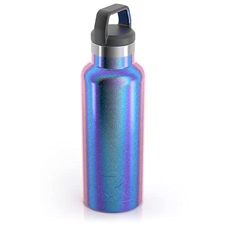 RTIC 16 oz Vacuum Insulated Water Bottle, Metal Stainless Steel Double Wall Insulation, BPA Free Reusable, Leak-Proof Thermos Flask for Hot and Cold Drinks, Travel, Sports, Camping, Pacific