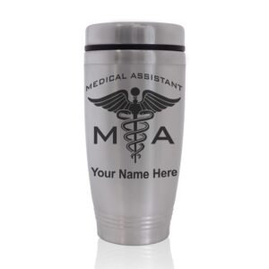 skunkwerkz commuter travel mug, ma medical assistant, personalized engraving included