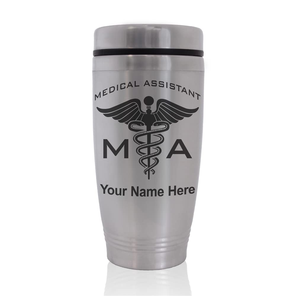 SkunkWerkz Commuter Travel Mug, MA Medical Assistant, Personalized Engraving Included