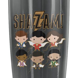 Logovision Shazam! Movie Chibi Group Stainless Steel Tumbler 20 oz Coffee Travel Mug/Cup, Vacuum Insulated & Double Wall with Leakproof Sliding Lid | Great for Hot Drinks and Cold Beverages