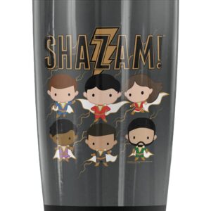 Logovision Shazam! Movie Chibi Group Stainless Steel Tumbler 20 oz Coffee Travel Mug/Cup, Vacuum Insulated & Double Wall with Leakproof Sliding Lid | Great for Hot Drinks and Cold Beverages