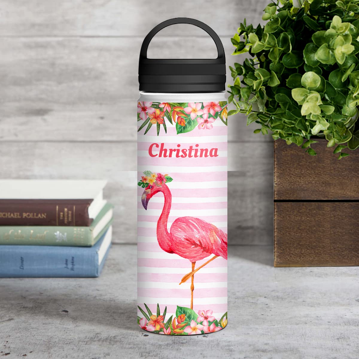 winorax Personalized Famingo Water Bottle Life Is Better With Flamingo Bottles Reminder For Women Girls Teen 12oz 18oz 32oz Stainless Steel Inspirational Gifts For Birthday Back To School Christmas