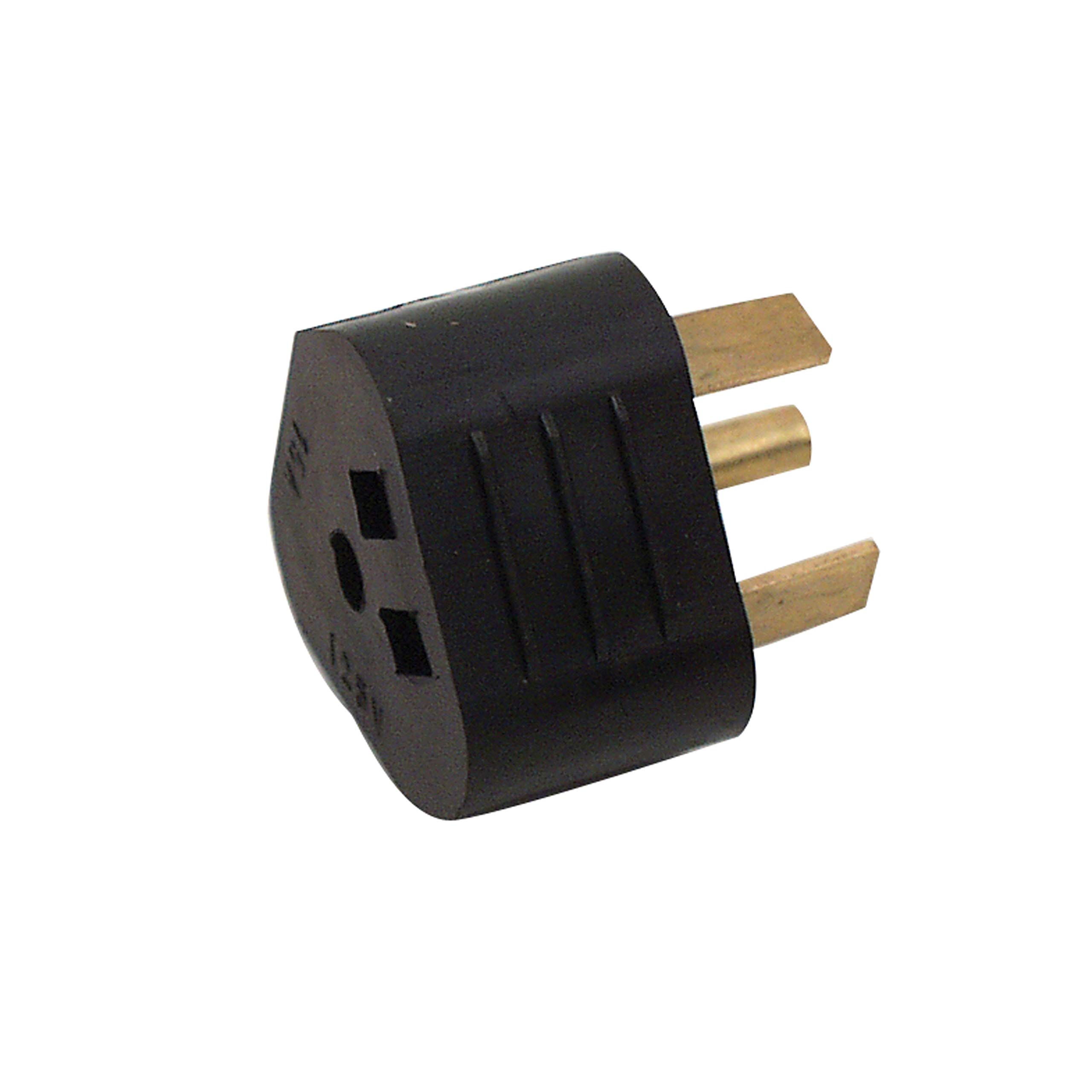 VALTERRA A10-3015A Mighty Cord Adapter Plug - 30AM to 15AF, Black