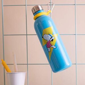 Grupo Erik Snoopy Metal Hot&Cold Bottle 500ml - 17 oz | Snoopy Gifts | Hot And Cold Water Bottle | 500ml Water Bottle | Water Bottle Metal | Cute Water Bottle